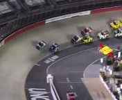 Christian Eckes and Kyle Busch make significant contact as they battle for the lead at Bristol Motor Speedway in Saturday&#39;s Truck Series race.