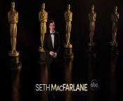 Seth MacFarlane hosts The Oscars on Feb. 24th on ABC.