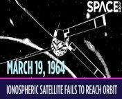 On March 19, 1964, NASA unsuccessfully attempted to launch a satellite called Beacon Explorer-A on a mission to study the ionosphere.&#60;br/&#62;&#60;br/&#62;This is a region in Earth&#39;s upper atmosphere where radiation from the sun strips the electrons off atoms and molecules, creating a layer of ions and free electrons. Beacon Explorer-A was supposed to go count all those free electrons using a radio beacon, but it never reached orbit after it launched. After a smooth liftoff from Cape Kennedy, something went wrong with the Delta rocket&#39;s third stage. The third burn was supposed to last 40 seconds, but the engines cut off after 22 seconds. Beacon Explorer-A re-entered Earth&#39;s atmosphere somewhere over the south Atlantic Ocean, and it was destroyed.