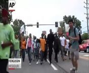 Protestors in Ferguson Missouri took to the streets Saturday after Missouri Gov. Jay Nixon declared a state of emergency and imposed a curfew that day.