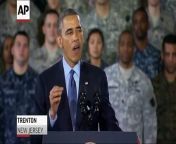 President Barack Obama thanked forces at New Jersey&#39;s Joint Base McGuire-Dix-Lakehurst Monday as troops come home from Afghanistan.