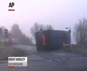 Heavy fog created treacherous driving conditions across the UK on Friday contributing to a bus crash in Oxfordshire in the early hours
