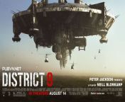 District 9 is a 2009 science fiction action film directed by Neill Blomkamp in his feature film debut, written by Blomkamp and Terri Tatchell, and produced by Peter Jackson and Carolynne Cunningham. It is a co-production of New Zealand, the United States, and South Africa. The film stars Sharlto Copley, Jason Cope, and David James, and was adapted from Blomkamp&#39;s 2006 short film Alive in Joburg.