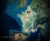 Animated map of the competition sites in France for the 2024 Olympic Games. VIDEOGRAPHIC