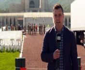 Part of the controversial redevelopment of the Australian War Memorial can now be seen by the public. The newly designed parade ground will be used for the first time during next week&#39;s Anzac Day commemorations.