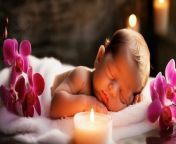 Lullaby music for baby to sleep well in 3 minutes. Gentle music, flowing water #7