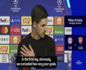 Arsenal boss Mikel Arteta recounts where they lost the Champions League quarter-final tie to Bayern Munich