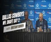 Day two of the 2024 NFL Draft and the Dallas Cowboys have three picks before the night ends.&#60;br/&#62;&#60;br/&#62;Round 2 : Pick 56&#60;br/&#62;&#60;br/&#62;Round 3 : Pick 73 &#60;br/&#62;&#60;br/&#62;Round 3 : Pick 87&#60;br/&#62;&#60;br/&#62;The Cowboys selected DE Marshawn Kneeland out of Western Michigan for their second round pick 56. We knew that the Cowboys had two areas of importance on both the offensive line and the defensive line. The offensive line issue was answered on day one with the selection of OT Tyler Guyton. He will replace Tyron Smith, the Cowboys lost Smith in free agency to the Jets. Dallas lost Dorance Armstrong in free agency as well to Washington so the Kneeland pick makes sense, he will help with the loss of Armstrong. &#60;br/&#62;&#60;br/&#62;Kneeland came out of Western Michigan University in his 2023 season he played in nine games and had a career-high 57 tackles, 4.5 sacks, 7.5 tackles for loss, two forced fumbles, and eight quarterback hurries. Kneeland was named second-team All-MAC. &#60;br/&#62;&#60;br/&#62;Also, Dallas needs help with the run and they have lacked in that department for a couple years…Marshawn Kneeland had a 99 percentile run stop % since 2022. &#60;br/&#62;&#60;br/&#62;The Cowboys selected G Cooper Beebe out of Kansas State with their 73rd overall pick in the third round on day two of the draft. Dallas continues to prioritize their offensive line by grabbing another guard early. &#60;br/&#62;&#60;br/&#62;Beebe was a First-Team All-American in 2023. He played in 51 games for Kansas State and started in 48 of them. His 48 starts ranked 5th highest amongst all wildcats since 1990. He was named 2022 and 2023 Big12 Offensive Lineman of the year, one of five players to earn the honor since the award started in 2006. In his career Beebe only gave up five sacks amongst 1,488 career pass blocking snaps. &#60;br/&#62;&#60;br/&#62;The Cowboys selected LB Martist Liufau out of Notre Dame with their 87th overall pick in the third round of the NFL Draft. This was another area where the Cowboys needed some work, with the loss of Leighton Vander Esch to injuries it left an opening for opportunity. &#60;br/&#62;&#60;br/&#62;Liufau finished his 2023 season as a second year starter for Notre Dame. He finished 2023 as one of the team’s top tacklers. Liufau had 44 stops while displaying his ability to drop into coverage (two pass break-ups), rush the passer (three sacks), and made tremendous plays behind the line of scrimmage. &#60;br/&#62;&#60;br/&#62;Rounds four, five, six, and seven will continue on Saturday and the draft will conclude on Saturday night. The Cowboys have four remaining picks : &#60;br/&#62;&#60;br/&#62;Round 5 : No. 173 &#60;br/&#62;&#60;br/&#62;Round 6 : No. 216&#60;br/&#62;&#60;br/&#62;Round 7 : No. 233&#60;br/&#62;&#60;br/&#62;Round 7 : No. 244