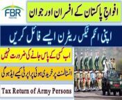 #theinfosite&#60;br/&#62;#incometax &#60;br/&#62;#taxreturn2023&#60;br/&#62;&#60;br/&#62;This is a very informative video about How an Army Officer can file Income Tax Return online in iris fbr &#124;&#124; Income Tax Return 2023. Ill tell you how an Army officer or soldier can file Income Tax Return in iris fbr and become irs tax filer.&#60;br/&#62;It is a full course to learn how to file Income Tax return Online on IRIS FBR Portal. It also contains how to Check NTN Online. After full watching this video you will be able to file income Tax return online on FBR IRIS portal insha Allah. It is 1st time in YouTube History that anyone explained in such an easy way. How to file Income Tax Return &#124;&#124; irs income tax returns &#124;&#124; Pay income tax online, Documents required for income tax return.&#60;br/&#62;&#60;br/&#62;IRIS FBR Portal Link:&#60;br/&#62;https://iris.fbr.gov.pk/public/txplogin.xhtml&#60;br/&#62;&#60;br/&#62;FBR Online Verification system Link:&#60;br/&#62;https://e.fbr.gov.pk/esbn/Verification#&#60;br/&#62;&#60;br/&#62;How to check You are Filer or Non Filer in 1 minute:&#60;br/&#62;https://youtu.be/Yhnx2t1Hld8&#60;br/&#62;&#60;br/&#62;Benefits to be File:&#60;br/&#62;https://youtu.be/_cohs8oSbLM&#60;br/&#62;&#60;br/&#62;Who is liable to file Income Tax Return:&#60;br/&#62;https://youtu.be/CE8Tkdb9YaY&#60;br/&#62;&#60;br/&#62;1st Time filing of Income Tax Return:&#60;br/&#62;https://youtu.be/nKggbgm-tyU&#60;br/&#62;&#60;br/&#62;2nd Time filing of Income Tax Return:&#60;br/&#62;https://youtu.be/45bPPGgz2r0&#60;br/&#62;&#60;br/&#62;How Govt and Private Servants can file Income Tax Return:&#60;br/&#62;https://youtu.be/MoD48Q1PzTQ&#60;br/&#62;&#60;br/&#62;How to check You are Filer or Non Filer in 1 minute:&#60;br/&#62;https://youtu.be/Yhnx2t1Hld8&#60;br/&#62;&#60;br/&#62;Benefits to be File:&#60;br/&#62;https://youtu.be/_cohs8oSbLM&#60;br/&#62;&#60;br/&#62;Who is liable to file Income Tax Return:&#60;br/&#62;https://youtu.be/CE8Tkdb9YaY&#60;br/&#62;&#60;br/&#62;How to create PSID on eFBR Portal:&#60;br/&#62;https://youtu.be/LDJ_Bq27-7I&#60;br/&#62;&#60;br/&#62;How a Pensioner can file income tax return:&#60;br/&#62;https://youtu.be/y3v1boc6O8w&#60;br/&#62;&#60;br/&#62;&#60;br/&#62;Related Searches:&#60;br/&#62;Related Searches: Army Officer, Soldier Tax Return, Army officer Income Tax Return, How a soldier can file income Tax Return, irs income tax returns, extension of income tax return, income tax return, pay income tax online, taxreturn, state income tax, income tax return, how to file income tax return, Incometax, calculate taxable income, agriculture income, income tax ordinance 2001, irs freefile, fbr income tax returns, free file with the irs, on line tax returns, how to file your tax return, how to submit income tax online, income tax is income tax gross income income tax slab Income tax 2022 tax on capital gains income tax verification income tax registration income tax return filing calculate income tax income tax office submit tax return online income tax online income tax filing income tax 2022, income tax return 2022 income tax return return filing income tax return filing online fbr income tax, iris fbr, fbr iris login, iris fbr login, how to check filer and non filer, how to check non filer, how to check filer, ntn verification, online verification system, online verification of ntn, FBR verification system, ntn verification online, filer kese bnen, check fbr ntn, fbr registration online, fbr ntn number, fbr ntn number registration online, fbr ntn certificate print, ntn number check online, Fbr online ve