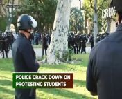 The Pro-Palestinian protests that began at Columbia University in New York have now spread to more college campuses in the US. From UCLA to Harvard, thousands of pro-Palestinian students took to roads as police began cracking down on demonstrators. Over 200 protesters were arrested between April 24 and 25, at universities in Los Angeles, Boston and Austin, Texas. Riot officers have reportedly used chemical irritants and tasers against protesters at one university. Pro-Israeli students staged a counterprotest next to the pro-Palestine encampment at the University of California Los Angeles (UCLA). Meanwhile, students in the French university demanded the institution condemn Israel&#39;s actions, in a protest that echoed similar demonstrations on US campuses.
