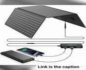 LINK is the bio&#60;br/&#62;&#60;br/&#62;Ecosonique 30W Portable Solar Panel with Detachable Power Hub, 19V DC/USB-A QC 3.0 / USB C ETFE Solar Panel Charger IP67 Waterproof Compatible with Cell Phone, Tablet, Camera, Power Station&#60;br/&#62;&#60;br/&#62;Size: 30W&#60;br/&#62;Brand Ecosonique Technology&#60;br/&#62;Connectivity Technology USB&#60;br/&#62;Connector Type USB Type C, USB Type A&#60;br/&#62;Compatible Devices Laptops&#60;br/&#62;Compatible Phone Models iPhone, Samsung&#60;br/&#62;Special Feature Lightweight Design, Short Circuit Protection, Charging Indicator, Fast Charging, Water Resistant&#60;br/&#62;Input Voltage 5 Volts&#60;br/&#62;Mounting Type Wall Mount&#60;br/&#62;Total USB Ports 2&#60;br/&#62;&#60;br/&#62;&#60;br/&#62;About this item&#60;br/&#62;【EQUIPPED 36W HIGHER-POWER SOLAR CELLS 】To provide a better user experience, the actual design power of our solar panel is 36W, which is 20% higher than the rated power. The actual output power of solar powered charger is affected by encapsulation and weather, so most solar panels on the market do not reach the rated power.&#60;br/&#62;【MORE FLEXIBLE DETACHABLE POWER HUB】The detachable power hub allows you replace charging devices in a cool area stay away from the sun. The output ports are not waterproof, so the hub will keep the output ports away from water damage. Even the hub is damaged, you can relpace the power hub only rather than the whole solar panel.&#60;br/&#62;【19V DC / USB-A QC 3.0 / USB-C PD】Equipped with DC outputs (19V/1.57A, 12V/2.5A), USB-C and USB-A QC3.0, this solar battery charger is compatible with most small electronic devices such as smartphones&#60;br/&#62;About this item&#60;br/&#62;【EQUIPPED 36W HIGHER-POWER SOLAR CELLS 】To provide a better user experience, the actual design power of our solar panel is 36W, which is 20% higher than the rated power. The actual output power of solar powered charger is affected by encapsulation and weather, so most solar panels on the market do not reach the rated power.&#60;br/&#62;【MORE FLEXIBLE DETACHABLE POWER HUB】The detachable power hub allows you replace charging devices in a cool area stay away from the sun. The output ports are not waterproof, so the hub will keep the output ports away from water damage. Even the hub is damaged, you can relpace the power hub only rather than the whole solar panel.&#60;br/&#62;【19V DC / USB-A QC 3.0 / USB-C PD】Equipped with DC outputs (19V/1.57A, 12V/2.5A), USB-C and USB-A QC3.0, this solar battery charger is compatible with most small electronic devices such as smartphones, tablets, earphones as well as portable power stations around 100 Wh.