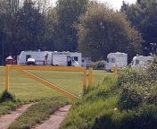 Travellers move to Charlemont Playing Fields in West Bromwich