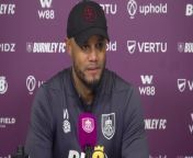 Burnley boss Vincent Kompany says his side need to keep the same approach from recent weeks as they prepare to face Newcastle&#60;br/&#62;Burnley, Lancashire, UK