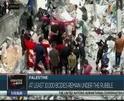 According to the organization, entire neighborhoods have been razed to the ground by heavy Israeli shelling in the Palestinian enclave since the military escalation began on October 7, 2023. teleSUR&#60;br/&#62;