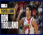 PBA Player of the Game Highlights: Don Trollano sizzles from 3-point range as San Miguel collects 10th straight win from boog wonan san