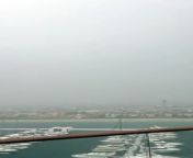 Heavy rain in Palm Jumeirah from photos in ho
