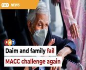 The Court of Appeal rules that the criminal investigation is not amenable to judicial review.&#60;br/&#62;&#60;br/&#62;&#60;br/&#62;Read More: &#60;br/&#62;https://www.freemalaysiatoday.com/category/nation/2024/05/09/daim-and-family-fail-to-challenge-macc-probe-again/ &#60;br/&#62;&#60;br/&#62;Laporan Lanjut: &#60;br/&#62;https://www.freemalaysiatoday.com/category/bahasa/tempatan/2024/05/09/daim-dan-keluarga-sekali-lagi-gagal-cabar-siasatan-sprm/&#60;br/&#62;&#60;br/&#62;Free Malaysia Today is an independent, bi-lingual news portal with a focus on Malaysian current affairs.&#60;br/&#62;&#60;br/&#62;Subscribe to our channel - http://bit.ly/2Qo08ry&#60;br/&#62;------------------------------------------------------------------------------------------------------------------------------------------------------&#60;br/&#62;Check us out at https://www.freemalaysiatoday.com&#60;br/&#62;Follow FMT on Facebook: https://bit.ly/49JJoo5&#60;br/&#62;Follow FMT on Dailymotion: https://bit.ly/2WGITHM&#60;br/&#62;Follow FMT on X: https://bit.ly/48zARSW &#60;br/&#62;Follow FMT on Instagram: https://bit.ly/48Cq76h&#60;br/&#62;Follow FMT on TikTok : https://bit.ly/3uKuQFp&#60;br/&#62;Follow FMT Berita on TikTok: https://bit.ly/48vpnQG &#60;br/&#62;Follow FMT Telegram - https://bit.ly/42VyzMX&#60;br/&#62;Follow FMT LinkedIn - https://bit.ly/42YytEb&#60;br/&#62;Follow FMT Lifestyle on Instagram: https://bit.ly/42WrsUj&#60;br/&#62;Follow FMT on WhatsApp: https://bit.ly/49GMbxW &#60;br/&#62;------------------------------------------------------------------------------------------------------------------------------------------------------&#60;br/&#62;Download FMT News App:&#60;br/&#62;Google Play – http://bit.ly/2YSuV46&#60;br/&#62;App Store – https://apple.co/2HNH7gZ&#60;br/&#62;Huawei AppGallery - https://bit.ly/2D2OpNP&#60;br/&#62;&#60;br/&#62;#FMTNews #DaimZainuddin #MACC #Fails