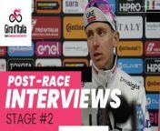 ‍♀️ The words from Tadej Pogacar, new Pink Jersey, and the other protagonists of these early stages of Giro d&#39;Italia 2024! &#60;br/&#62;&#60;br/&#62;Immerse yourself in race with our Playlist:&#60;br/&#62;✅ Strade Bianche Crédit Agricole 2024&#60;br/&#62;✅ Tirreno Adriatico Crédit Agricole 2024&#60;br/&#62;✅ Milano-Torino presented by Crédit Agricole 2024&#60;br/&#62;✅ Milano-Sanremo presented by Crédit Agricole 2024&#60;br/&#62;✅ Il Giro d’Abruzzo Crédit Agricole&#60;br/&#62;✅ Giro d’Italia&#60;br/&#62;✅ Giro Next Gen 2024&#60;br/&#62;✅ Giro d&#39;Italia Women&#60;br/&#62;✅ GranPiemonte presented by Crédit Agricole 2024&#60;br/&#62;✅ Il Lombardia presented by Crédit Agricole 2024&#60;br/&#62;&#60;br/&#62;Follow our channels to stay updated onGiro d’Italia 2024and interact with other cycling enthusiasts:&#60;br/&#62;&#60;br/&#62; Facebook: https://www.facebook.com/giroditalia&#60;br/&#62; Twitter: https://twitter.com/giroditalia&#60;br/&#62; Instagram: https://www.instagram.com/giroditalia/&#60;br/&#62;&#60;br/&#62;Enjoy the magic of the major cycling &#60;br/&#62;https://www.giroditalia.it/en/&#60;br/&#62;&#60;br/&#62;To license video content click here: https://imgvideoarchive.com/client/rcs_italian_cycling_archive