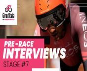 ‍♀️ Antonio Tiberi, Magnus Sheffield and the others: pre-race interview ahead of stage 7 of Giro d&#39;Italia 2024! &#60;br/&#62;&#60;br/&#62;Immerse yourself in race with our Playlist:&#60;br/&#62;✅ Strade Bianche Crédit Agricole 2024&#60;br/&#62;✅ Tirreno Adriatico Crédit Agricole 2024&#60;br/&#62;✅ Milano-Torino presented by Crédit Agricole 2024&#60;br/&#62;✅ Milano-Sanremo presented by Crédit Agricole 2024&#60;br/&#62;✅ Il Giro d’Abruzzo Crédit Agricole&#60;br/&#62;✅ Giro d’Italia&#60;br/&#62;✅ Giro Next Gen 2024&#60;br/&#62;✅ Giro d&#39;Italia Women&#60;br/&#62;✅ GranPiemonte presented by Crédit Agricole 2024&#60;br/&#62;✅ Il Lombardia presented by Crédit Agricole 2024&#60;br/&#62;&#60;br/&#62;Follow our channels to stay updated onGiro d’Italia 2024and interact with other cycling enthusiasts:&#60;br/&#62;&#60;br/&#62; Facebook: https://www.facebook.com/giroditalia&#60;br/&#62; Twitter: https://twitter.com/giroditalia&#60;br/&#62; Instagram: https://www.instagram.com/giroditalia/&#60;br/&#62;&#60;br/&#62;Enjoy the magic of the major cycling &#60;br/&#62;https://www.giroditalia.it/en/&#60;br/&#62;&#60;br/&#62;To license video content click here: https://imgvideoarchive.com/client/rcs_italian_cycling_archive