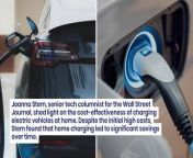 Joanna Stern, senior tech columnist for the Wall Street Journal, shed light on the cost-effectiveness of charging electric vehicles (EVs) at home. Despite the initial high costs, Stern found that home charging led to significant savings over time.