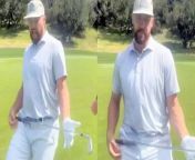 On the 28th of March 2024, Travis Kelce, the Kansas City Chiefs tight end superstar, was caught in a moment of pure adoration for his girlfriend, Taylor Swift, during a casual round of golf in Los Angeles. As they played alongside NBA star Chandler, the camera captured Travis Kelce&#39;s undeniable affection for Taylor Swift in a heartwarming scene.&#60;br/&#62;&#60;br/&#62;In a display of his deep connection with Taylor Swift, Travis Kelce improvised an air guitar performance to one of her hit songs, &#92;